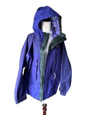 Patagonia Blue/purple Hooded Shell Jacket